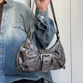 Bolsa Vintage de Ombro em Couro PU | Design Retrô