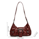 Bolsa Vintage de Ombro em Couro PU | Design Retrô