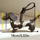 Chaveiro decorativo Cachorro Dachshund em Couro PU