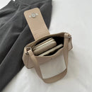 Bolsa Feminina Vintage de Ombro em Couro PU | Compacta, Elegante e Atemporal