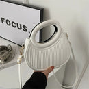 Bolsa Shell Feminina Elegance com Textura Listrada