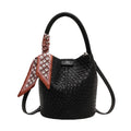 Bolsa Bucket Elegance Feminina com Lenço e Alça Ajustável