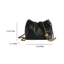 Bolsa Hobo Feminina Plissada com Corrente