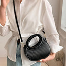 Bolsa Shell Feminina Elegance com Textura Listrada