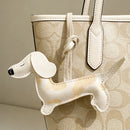 Chaveiro decorativo Cachorro Dachshund em Couro PU