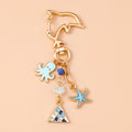 Chaveiro Charm Estrela-do-Mar e Conchas