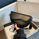 Bolsa Saddle Feminina Vintage Yogodlns com Alça Larga