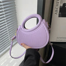 Bolsa Shell Feminina Elegance com Textura Listrada