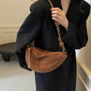 Bolsa Hobo Feminina Soft Suede Elegance