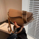 Bolsa Saddle Feminina Vintage Yogodlns com Alça Larga