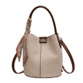 Bolsa Bucket Elegance Feminina com Lenço e Alça Ajustável