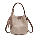 Bolsa Bucket Elegance Feminina com Lenço e Alça Ajustável
