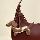 Chaveiro decorativo Cachorro Dachshund em Couro PU