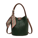 Bolsa Bucket Elegance Feminina com Lenço e Alça Ajustável