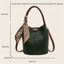 Bolsa Bucket Elegance Feminina com Lenço e Alça Ajustável