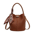 Bolsa Bucket Elegance Feminina com Lenço e Alça Ajustável