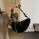 Bolsa Hobo Feminina Soft Suede Elegance